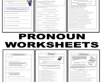 Pronoun Worksheets (Printable Activities)