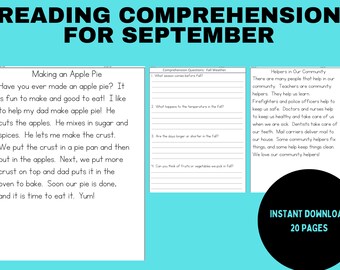 Praktische passages vloeiendheid: begrijpend lezen voor september