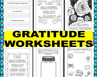 SEL Mindfulness Activities | Gratitude Journal, Coloring Pages, Therapy Worksheets, Classroom Counseling Resources