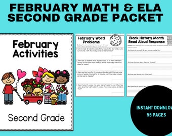 Februari Wiskunde- en ELA-werkbladen | 2e leerjaar: