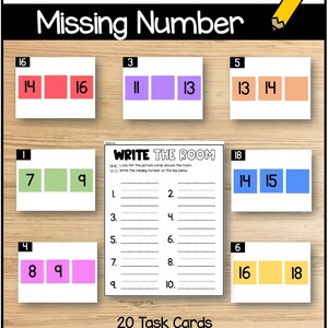 Write the Room Kindergarten Activity | Missing Number - Etsy