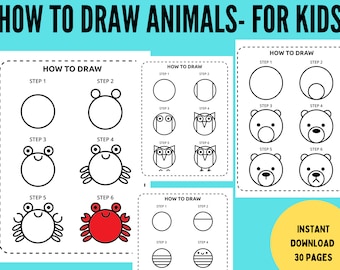 How to Draw Animals - For Kids