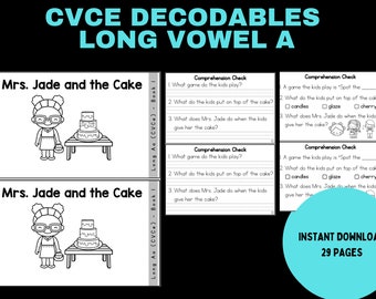 Decodables – CVCe Long Vowel A