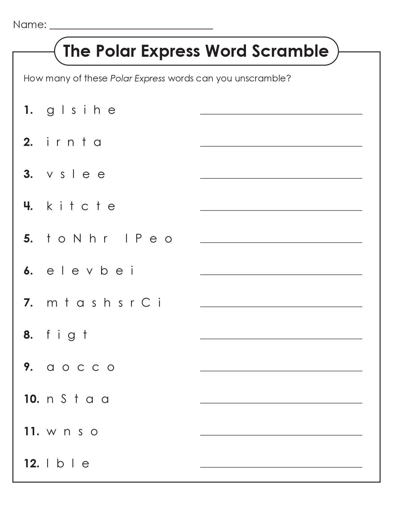 Polar Express Activity Pack | Christmas Worksheets - Etsy