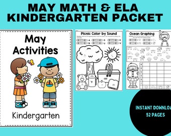 Wiskunde- en ELA-werkbladen mei | Printables kleuterschool