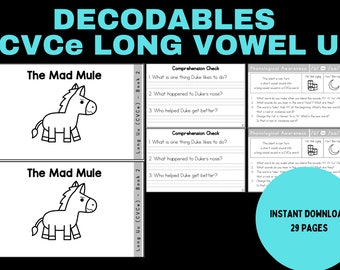 Decodables – CVCe Long Vowel U