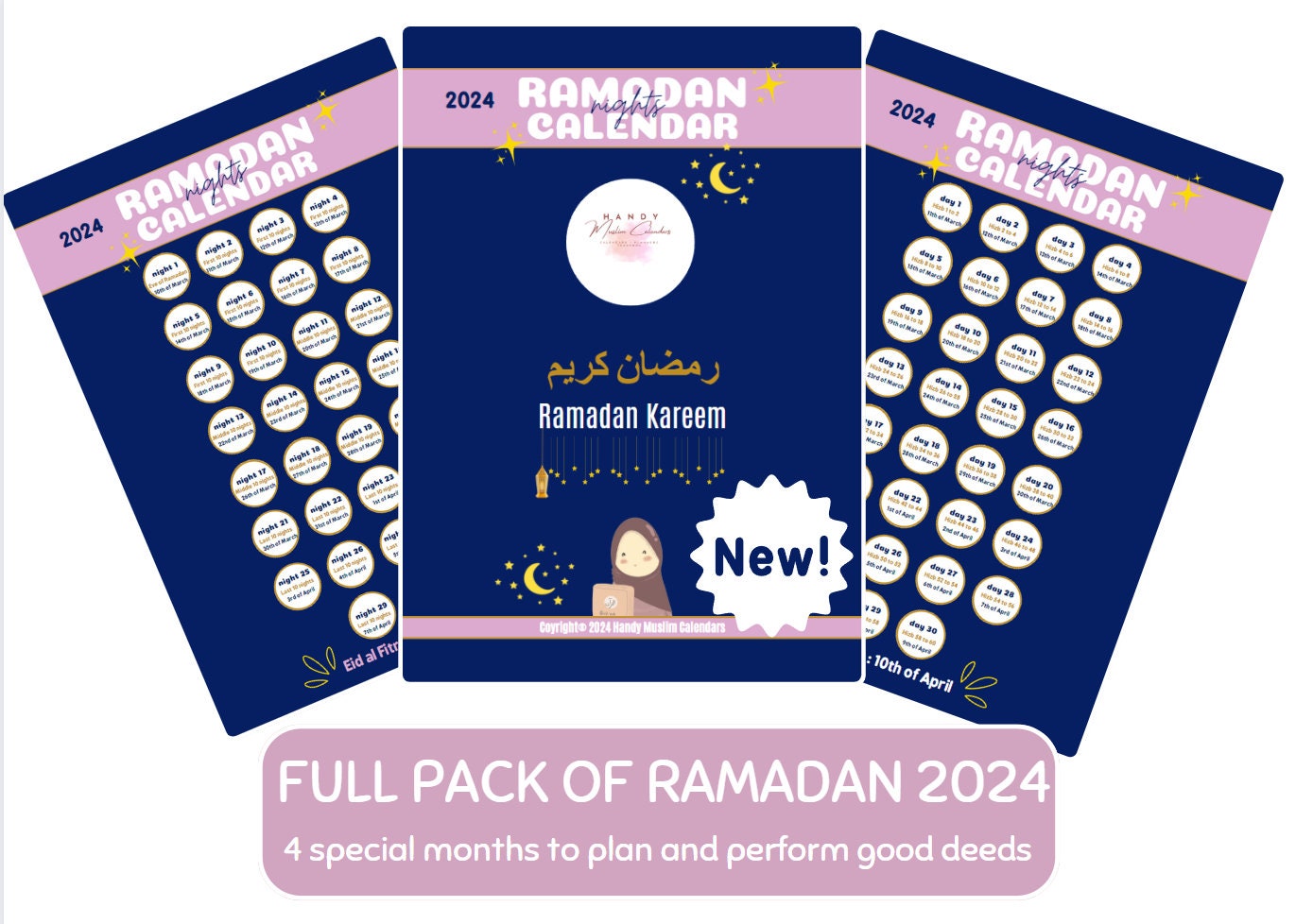 Full Pack of Ramadan 2024 4 Months to Plan & Perform Good Deeds Rajab