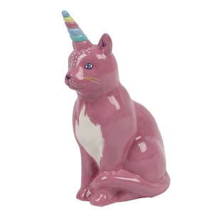 Ceramic Caticorn Money Box Large unicorn cat