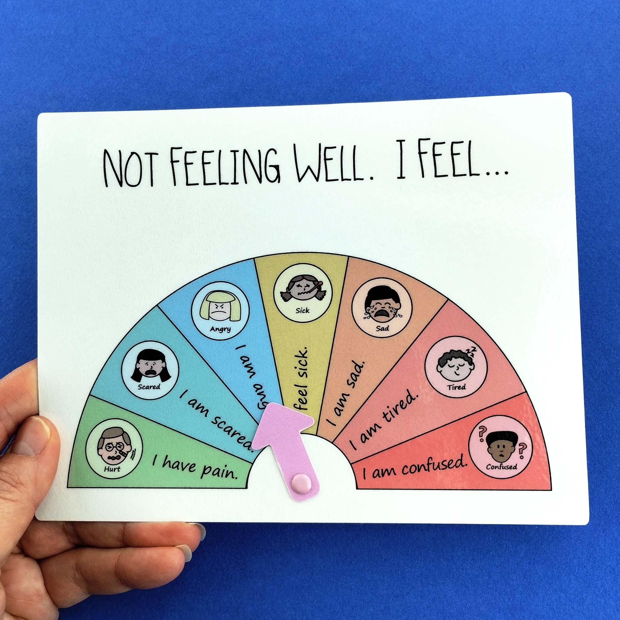 Sick Child Feeling Spinner for Elementary Nurse Office Sick Activity ...