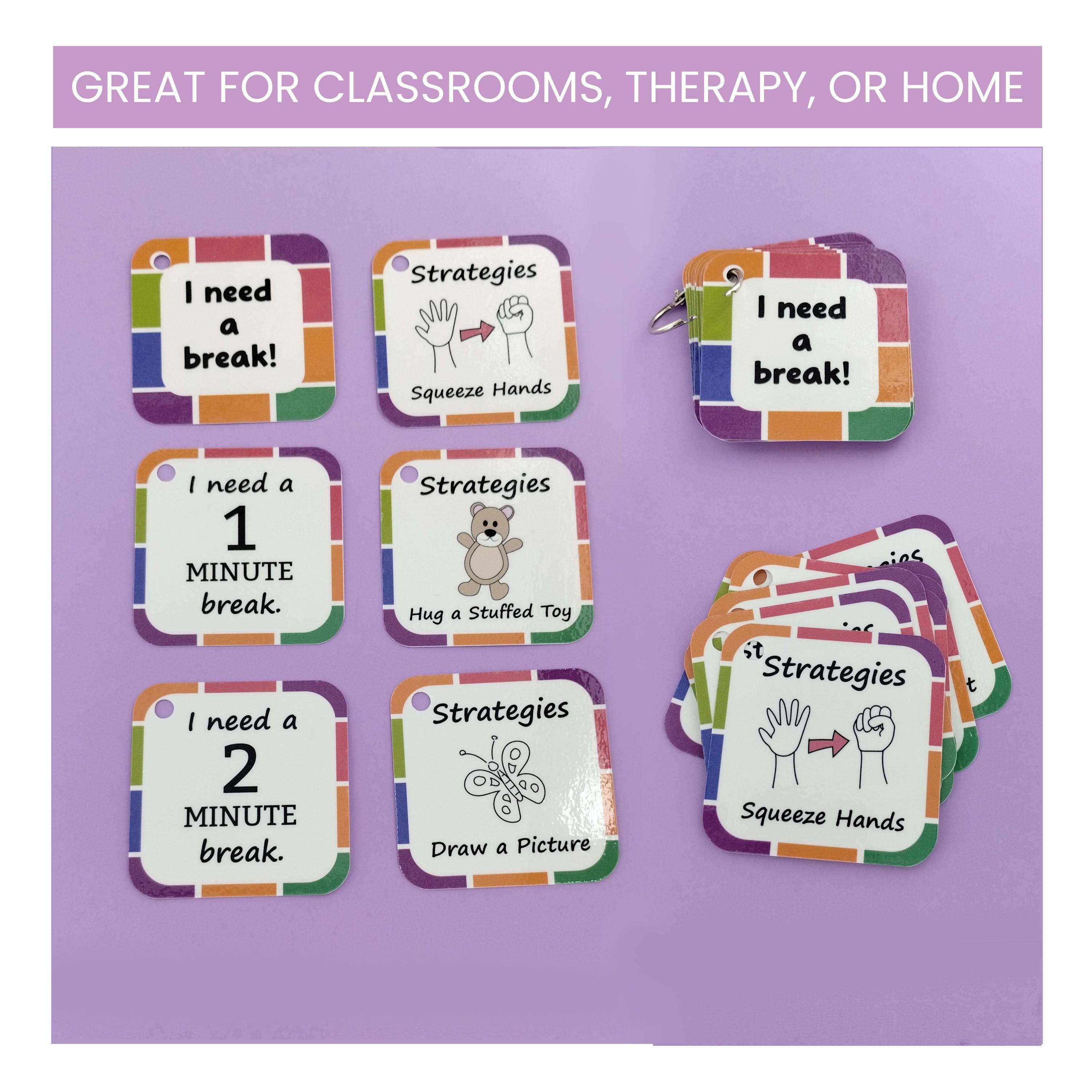 Need a Break Visual Support Card for AAC Autism Visual Support Break ...