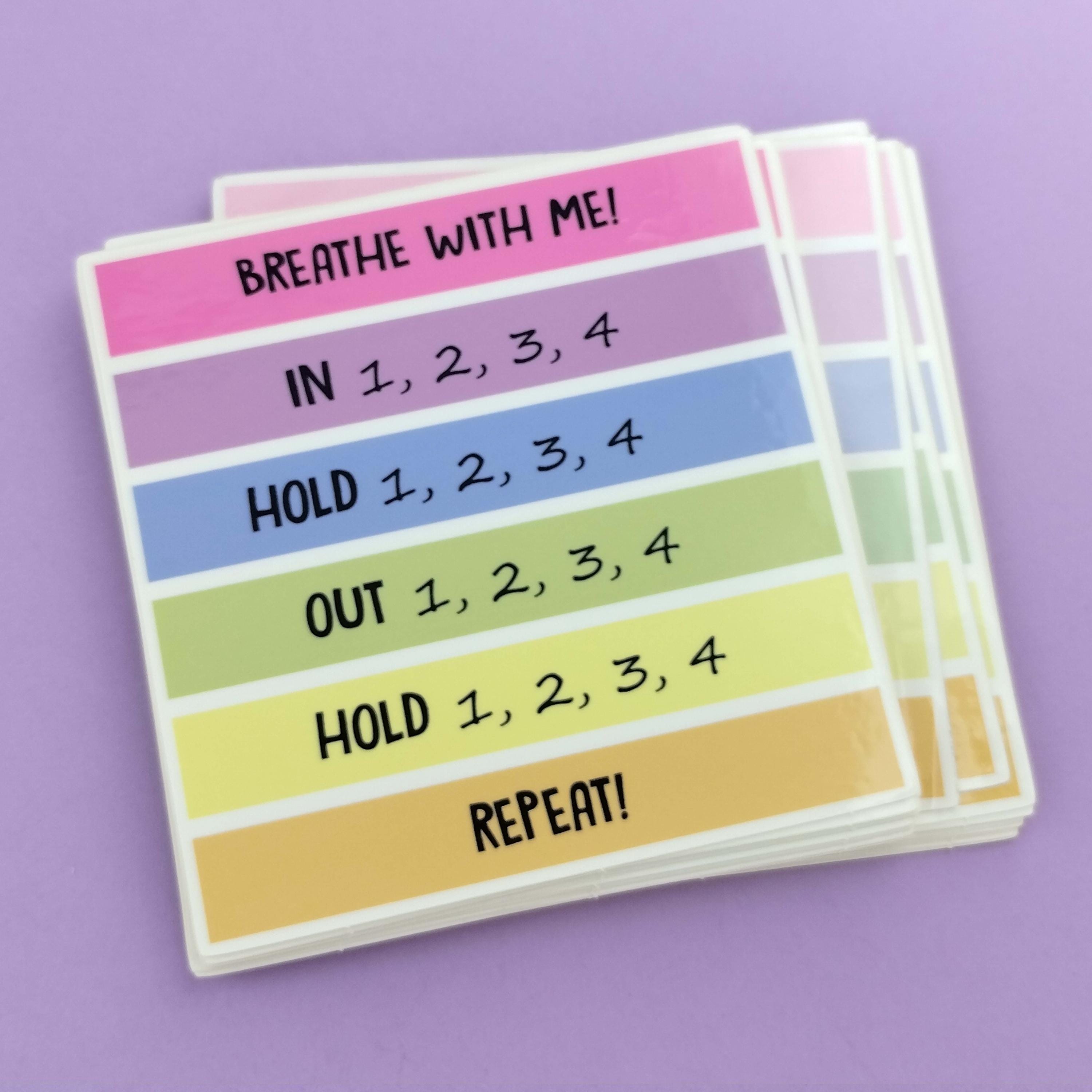 Regulation Sticker Box Breathing Sticker ADHD Toolbox for Adult Breathing Sticker for ...