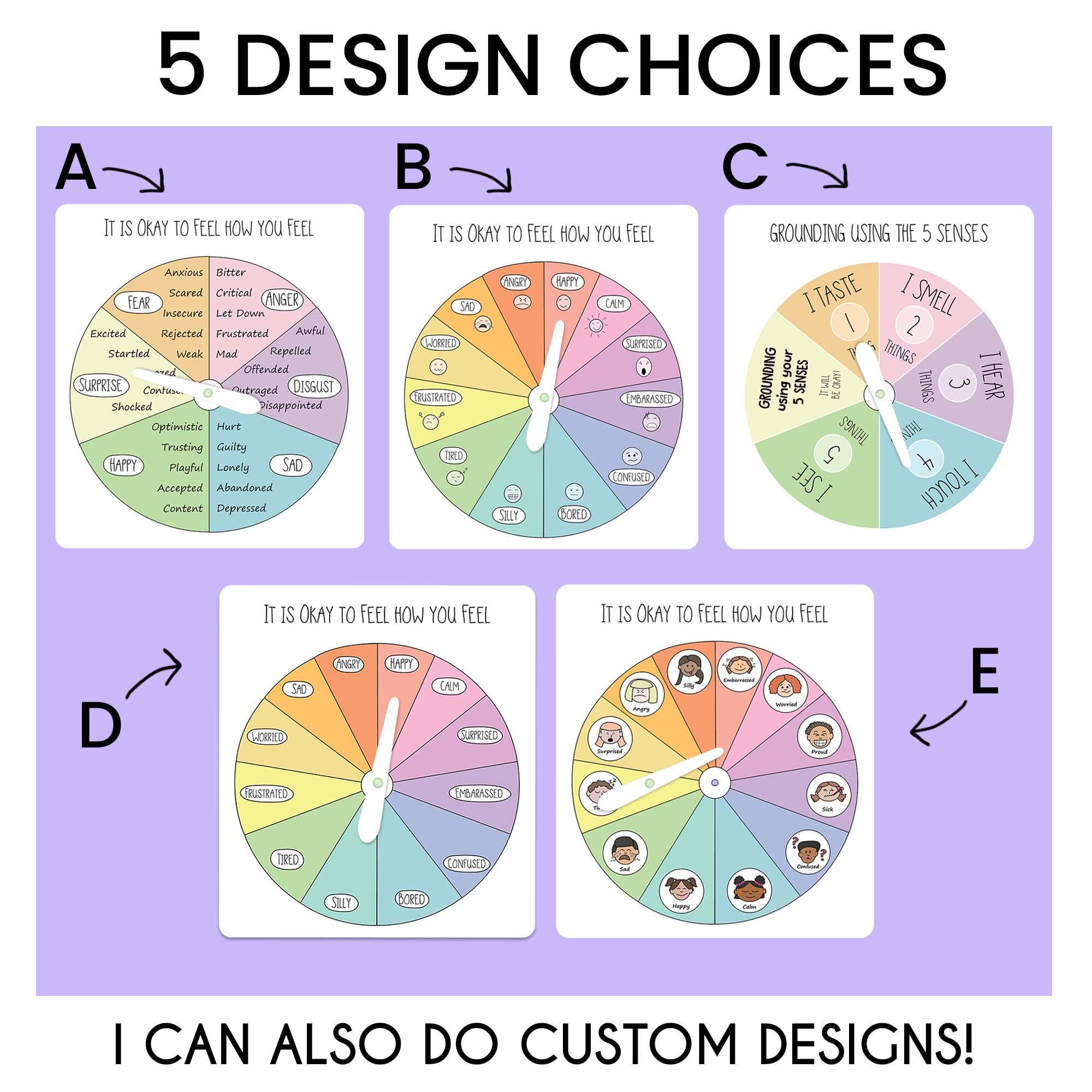 Feeling Wheel for Kid Emotion Activity for Preschool Feeling Spinner ...