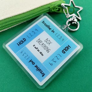 Calm Down Box Breathing Keychain Anxiety Management Tool for Student Self Regulation Tool for Anxious Kid Therapist Office Calming Accessory Buy 5: Save 15%