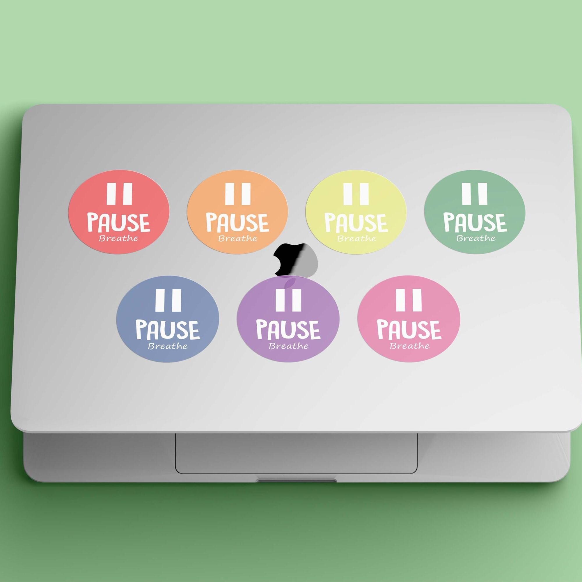Pause Sticker for Therapy Mindful Breathing Tool for Kid Anxiety ...
