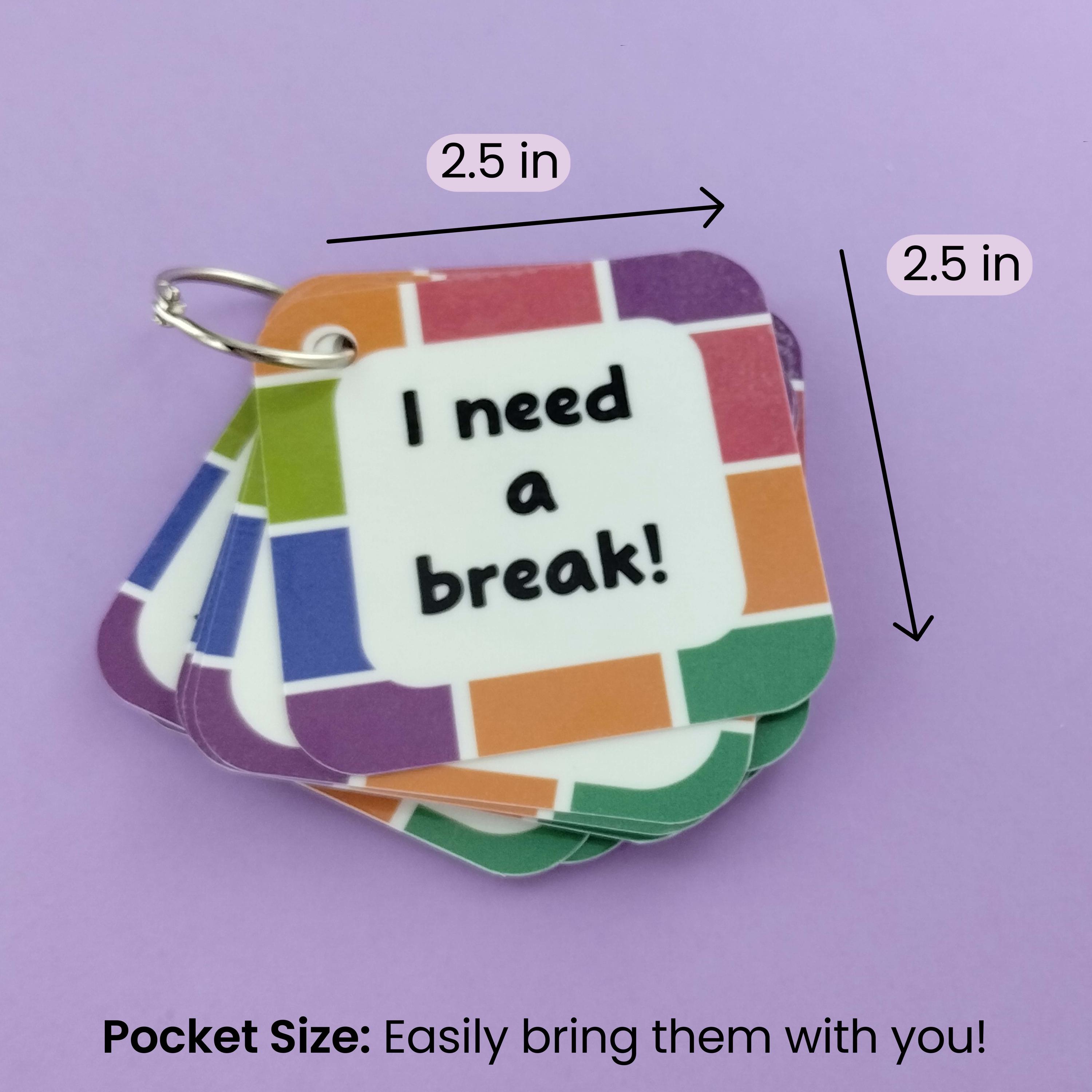 Need a Break Visual Support Card for AAC Autism Visual Support Break ...