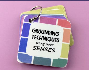 Grounding Technique Card Kid Grounding 5 Sense Book Tween Anxiety Toolkit Self Regulation Therapy Card for Children 54321 Grounding Skill