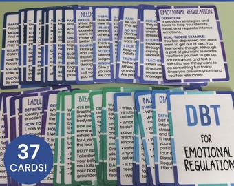 DBT for Teen Flashcard Coping Skill Deck DBT Therapy Card Emotional Support Gift Teen Mental Health DBT Distress Tolerance Card Mindfulness