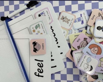 Emotion Activity Kit Emotional Regulation Behavioral Therapy Activity Coping Skill Game for Kid Feeling Board Game Feeling Drawing Emotion