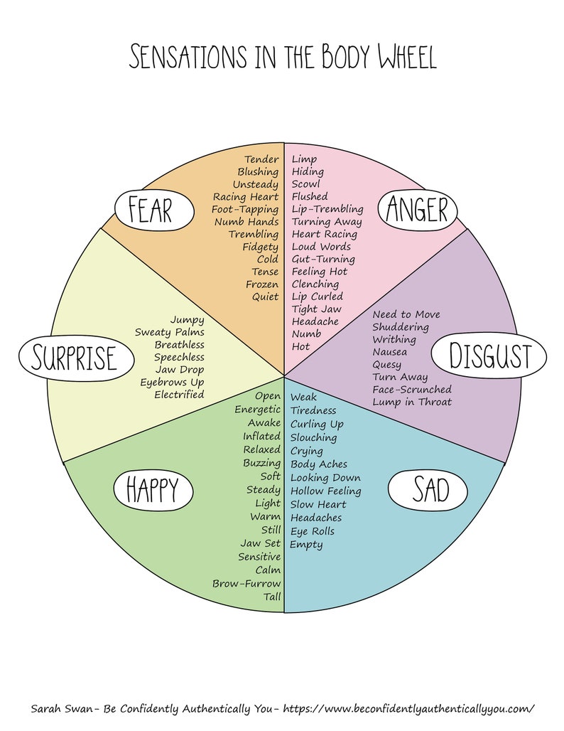 Emotions Wheel/ Triggers Wheel/ Emotional Regulation/ Somatic Awareness