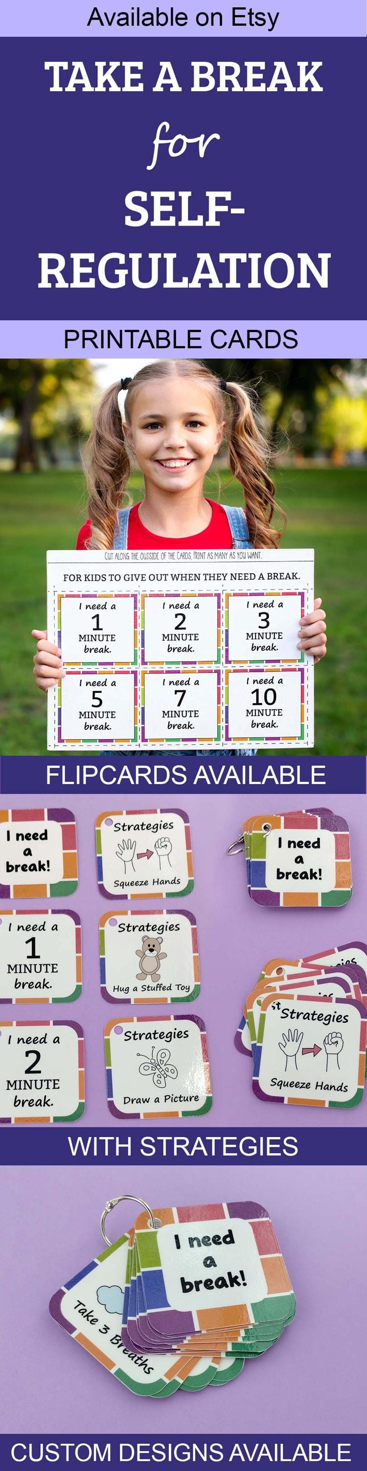 Need a Break Visual Support Card for AAC Autism Visual Support Break ...