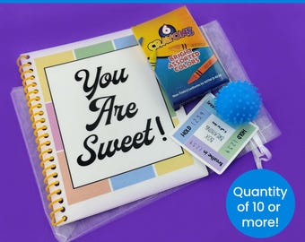 Kid Party Favor for ADHD Child Birthday Gift Bulk Kid Gift Craft Kit Affirmation Coloring Book Emotion Activity Breathing for Kid Fidget Toy