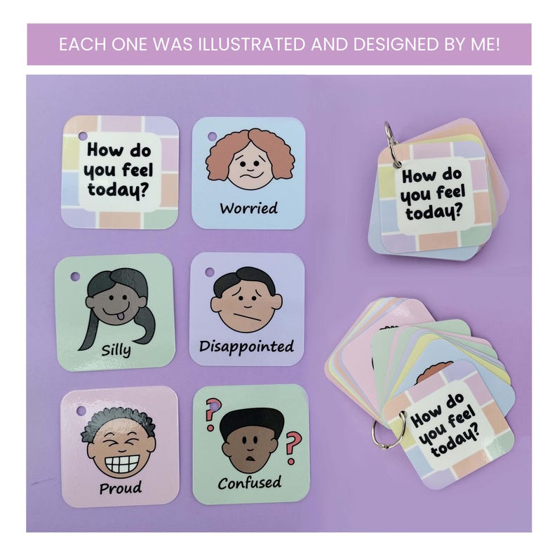 Mindfulness Therapy Cards Child Anxiety Tool Kit Emotional Regulation Flashcards Classroom Resource Calming Strategy Visual Communication Flipbook: Emotions