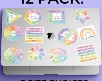 Adhd Breathing Sticker Anxiety Management Child Therapy Tool Mindfulness Vinyl Decal Classroom Calming Visual Aid Kid Focus Helper Sensory