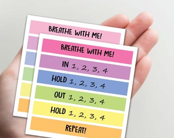 Breathe Sticker for Emotional Regulation Bumper Decal Breathing Exercise Therapist Toolkit Autism Gift Breathe in Breathe Out Sensory Decal
