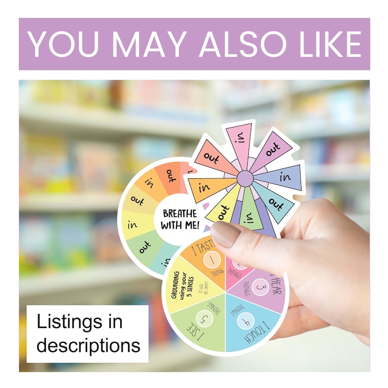 Mindfulness Therapy Cards Child Anxiety Tool Kit Emotional Regulation Flashcards Classroom Resource Calming Strategy Visual Communication image 10