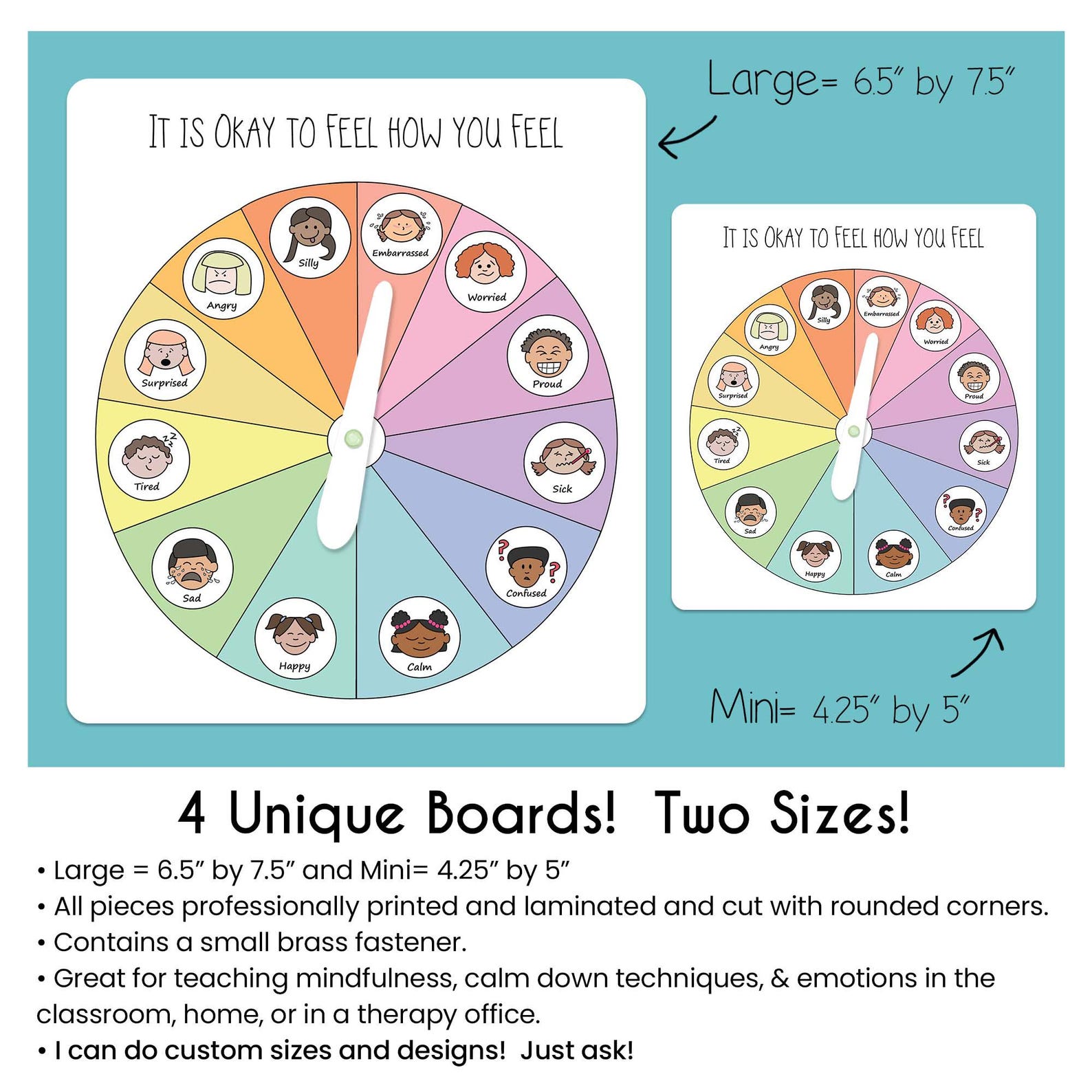 Grounding Spinner for Kid Classroom Strategy Toolbox Feeling Spinner ...