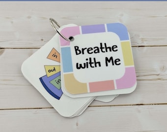 Adhd Breathing Exercise Therapy Card Digital Printable Mindfulness Calming Tool Sensory Regulation Emotional Technique Grounding Child