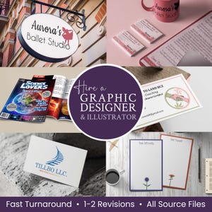 Custom Graphic Design Service for Custom Logo Professional Graphic Designer Business Card Custom Graphic Printable Flyer Brochure Stationery