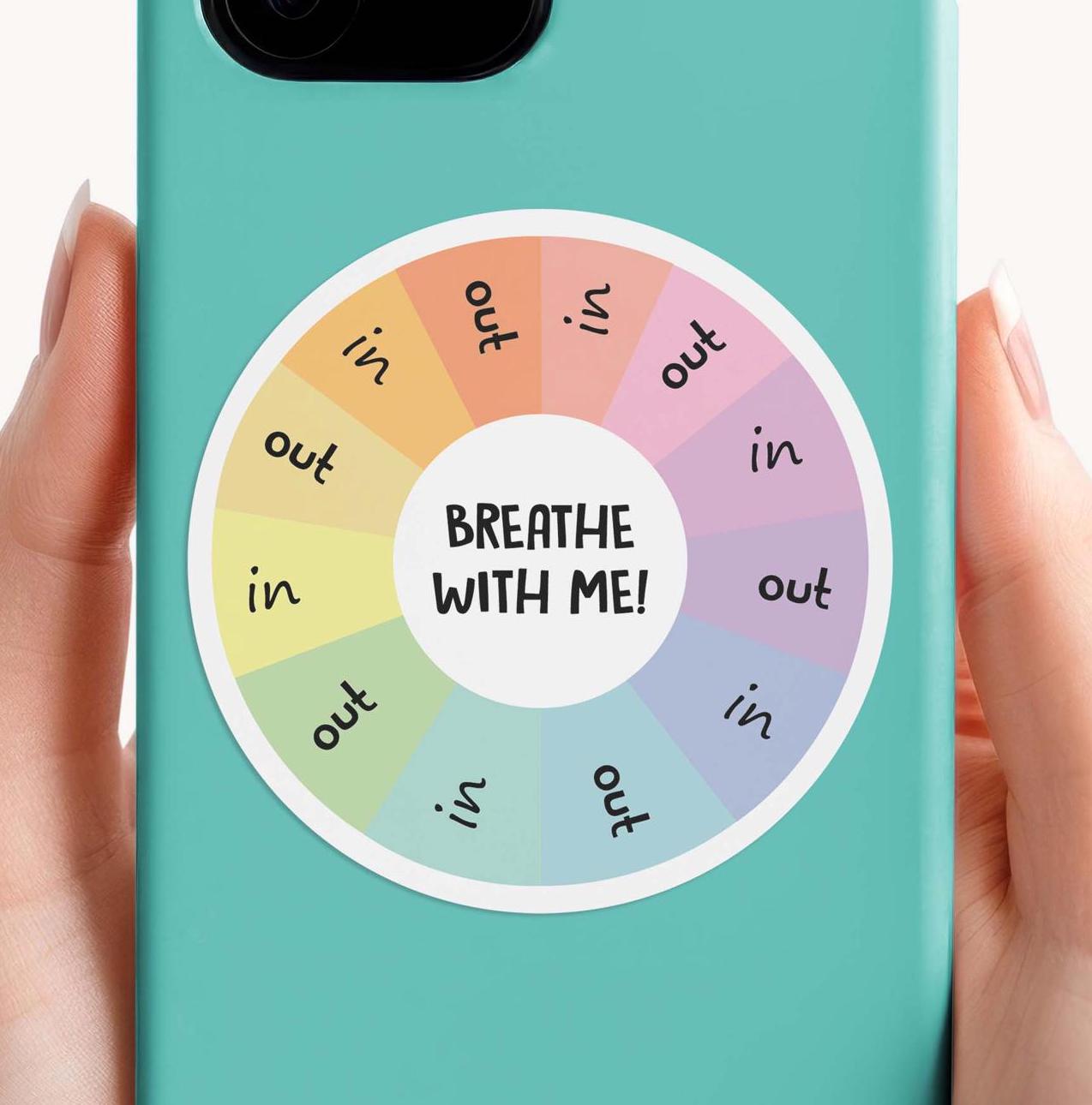 Colorful Breathing Sticker for Classroom Emotional Learning Tool for Teacher Calm Corner Activity Sticker for Social Emotional Learning Tool