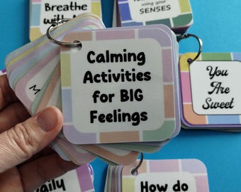 Emotional Regulation Activity for Kid Emotional Support Calm Activity ADHD Emotion Deck Grounding Technique School Counseling Toolkit Kid