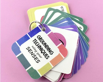Kid Grounding Card Digital Printout 54321 Grounding Technique Flashcard Classroom Calm Corner Emotional Support Therapy Tool Coping Skill