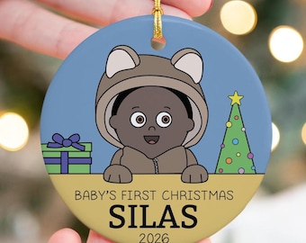 First Baby Christmas Keepsake Gift for New Baby Ornament Custom Design Holiday Gift for New Parent Baby Gift Personalize XMas Tree Ornament