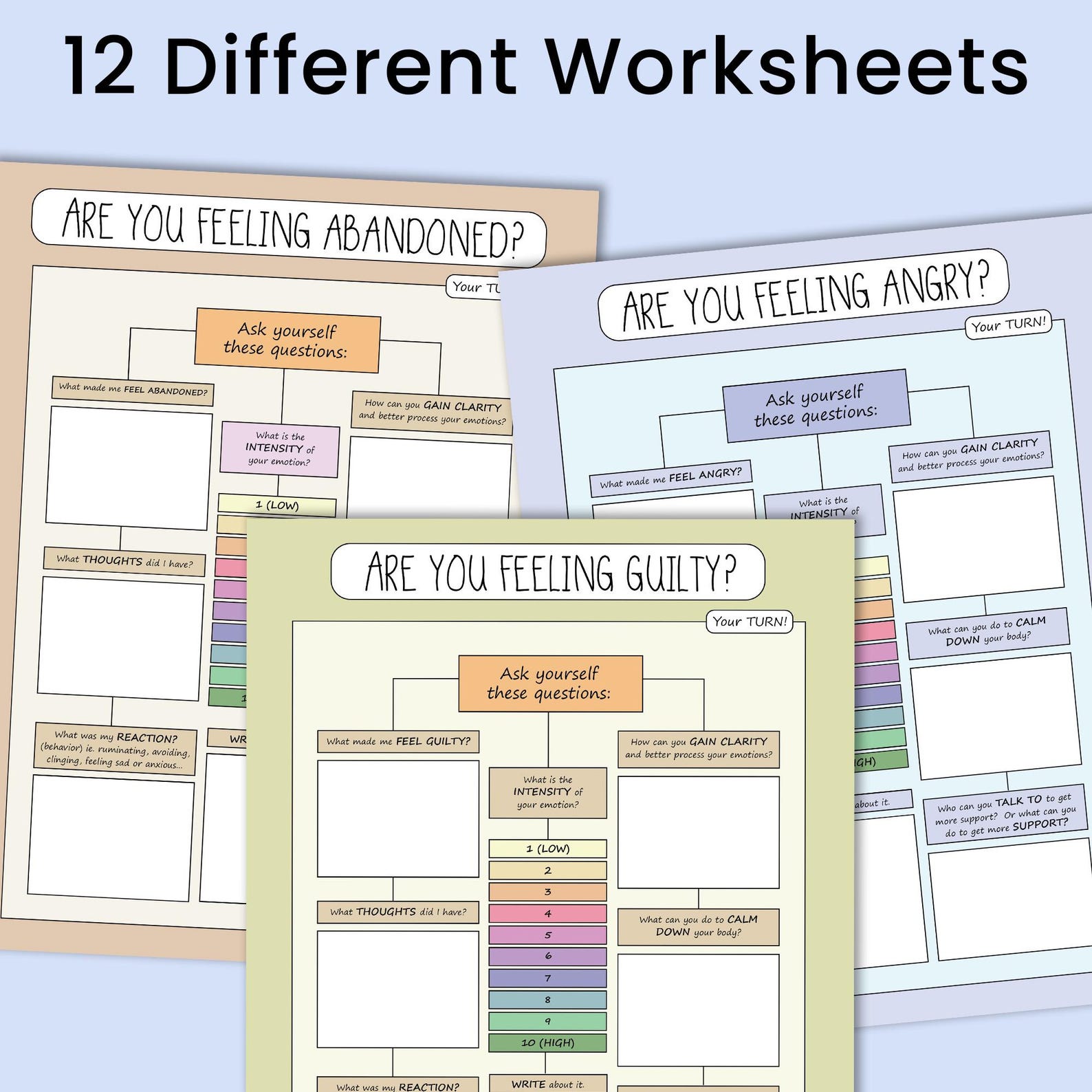Emotion Flowchart Examples Teen Flowchart Emotion Activity Pack Emotional Regulation Book Mental ...
