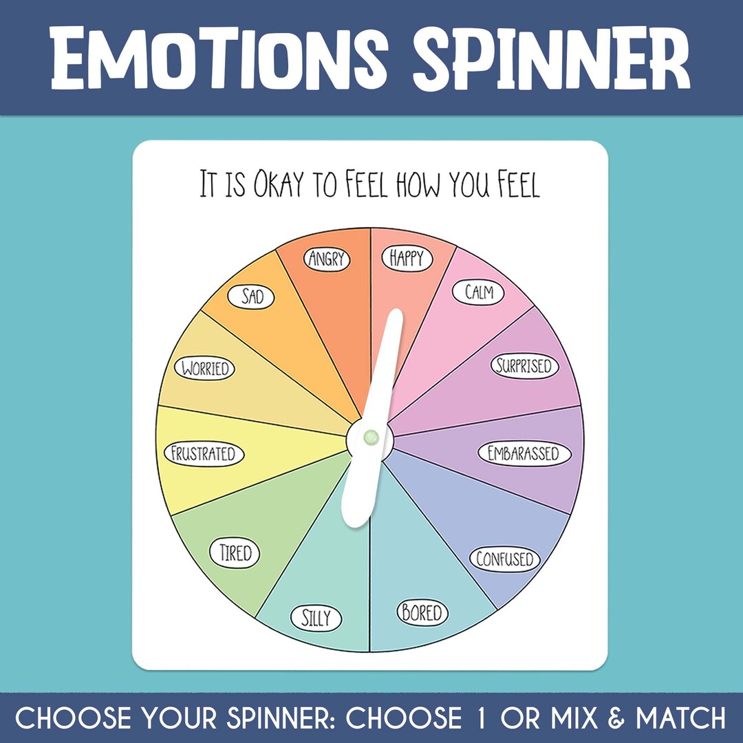 Feeling Wheel for Kid Emotion Activity for Preschool Feeling Spinner ...