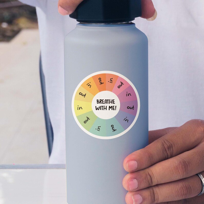 Mindfullness Sticker Rainbow Mindfulness Sticker Teen Anxiety Coping Tool Stress Relief ...