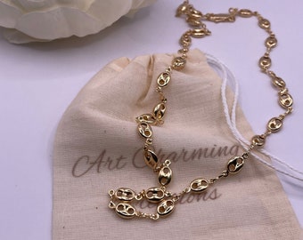 Louis Vuitton® LV Chain Links Necklace Palladium. Size  Chain link necklace,  Chain link bracelet, Link necklace