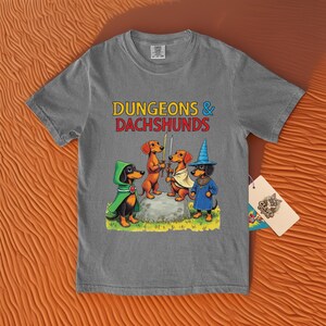 Dungeons And Dachshunds Shirt: RPG Weenie Dog Tee image 2