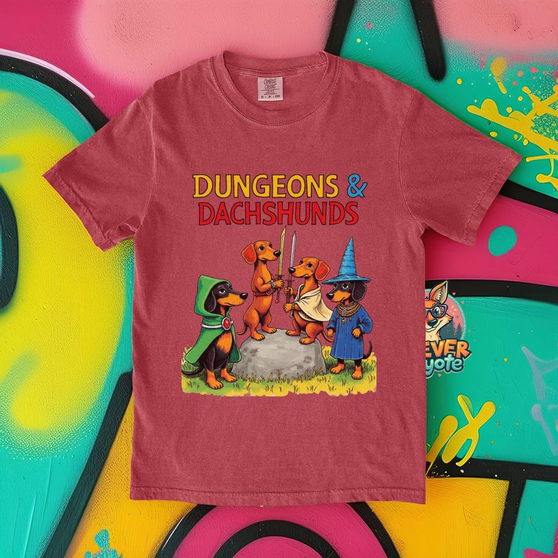 Dungeons And Dachshunds Shirt: RPG Weenie Dog Tee image 4