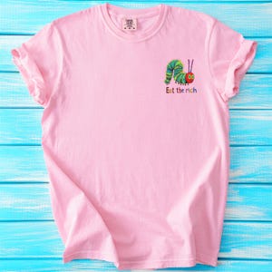 Eat The Rich Caterpillar Shirt: Funny Anti-Capitalist Tee image 4