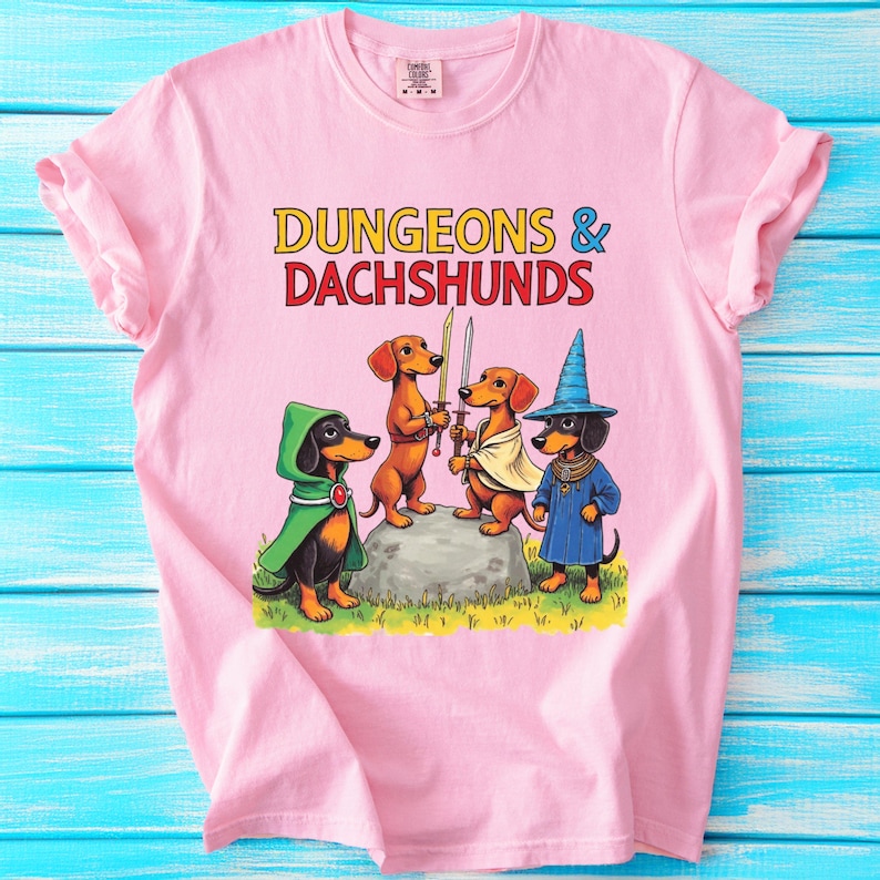 Dungeons And Dachshunds Shirt: RPG Weenie Dog Tee image 5