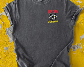 Funny Raccoon Tee: Become Ungovernable Anarchist T-Shirt