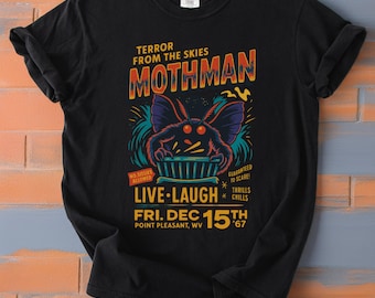 Retro Mothman T-Shirt: Point Pleasant Vintage Horror Art