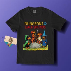 Dungeons And Dachshunds Shirt: RPG Weenie Dog Tee image 3