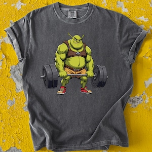 Shrek Shirt Powerlifting Beast - Shrek Meme Shirt, Shrek Gift, Gym Tshirt, Funny Cartoon Shirt, Shrek T Shirt