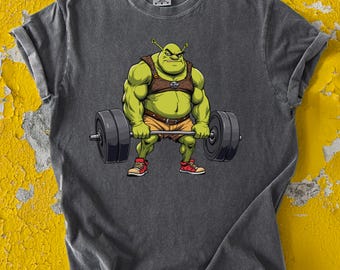Shrek Shirt Powerlifting Beast - Shrek Meme Shirt, Shrek Gift, Gym Tshirt, Funny Cartoon Shirt, Shrek T Shirt