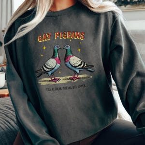 Koszulka Gay Pigeons: Zabawna koszulka dla miłośników gołębi LGBTQ+ Pride zdjęcie 7